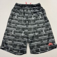 Nike SB Boys Youth Skateboard Shorts Geometric Performance Gray Extra Large