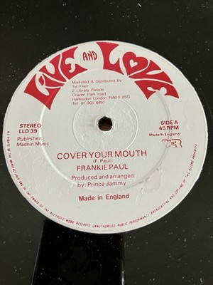 Frankie Paul Cover Your Mouth Reggae 12 Inch Single Live And Love Mint.