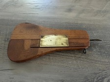 Antique Wooden Rug Hooking Shuttle Sliding Punch Needle Tool- E. Ross  Co Style