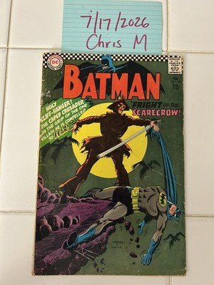 Batman #189 DC 1967 Key 1st Silver Age Scarecrow Aurora Ad Cover Raw GD/VG