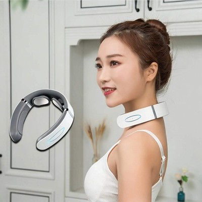 White Cervical Massage Device Multi Functional Neck Protection and Neck Relaxati