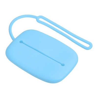 Silicone Storage Pouch, Mini Key Organizer Bag with Lanyard for Keys, Sky Blue