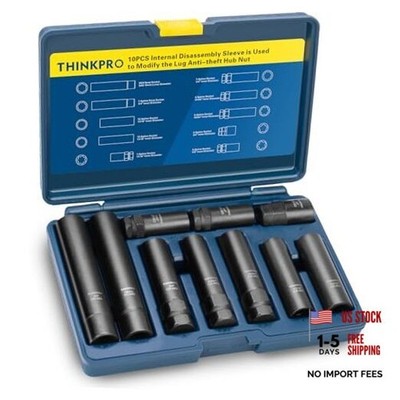 Wheel Lock Removal Kit 10 Piece, Spline Hex Master Key Set,Remove Rusted