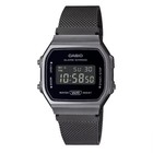 Casio A168WEMB-1B Vintage Black Digital Mesh Bracelet Men's Watch New