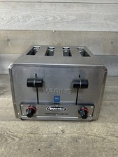 Waring Commercial WCT805B Heavy Duty 4 Slot Combination Toaster Stainless 208V
