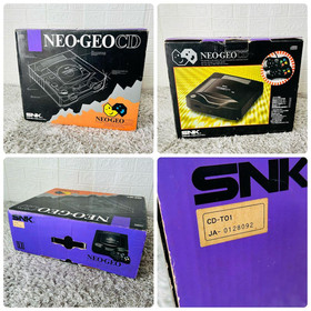 SNK NEO GEO CD Console CD-T01 Black Boxed and more Japanese, Tested  Rank B
