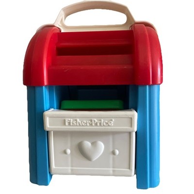 Rare Vintage Fisher Price Sort And Stack Mailbox Toy 1025 4 color Letters 1989