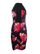 Trina Turk Women's Kathleen Floral-Print Bodycon Dress (6, Black Multi)
