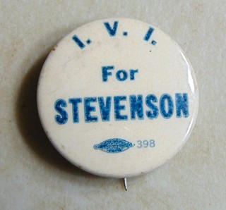 Adlai Stevenson 1952 campaign pin button political