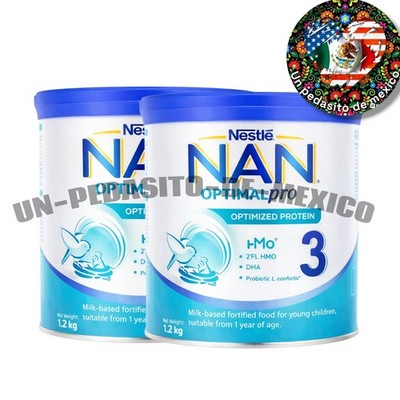  X2 INFANT FORMULA NAN 3 OPTIMAL-PRO 0-6 MONTHS  1.2Kg-42oz Formula for...