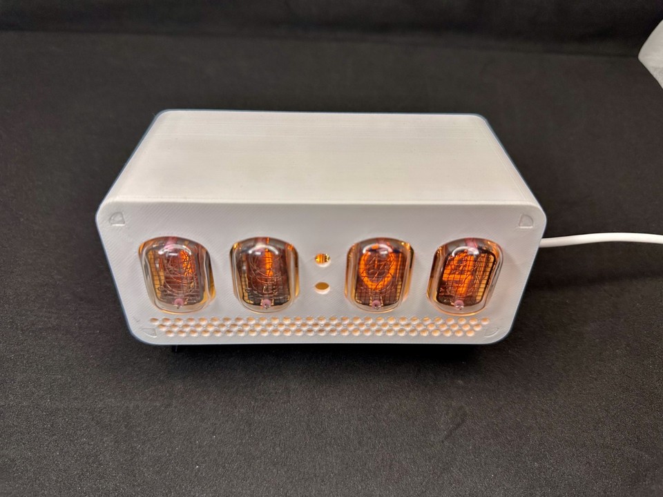 NIXIE CLOCK In-12 with tubes 4 Digits + LED RGB Backlight + Mini USB ...