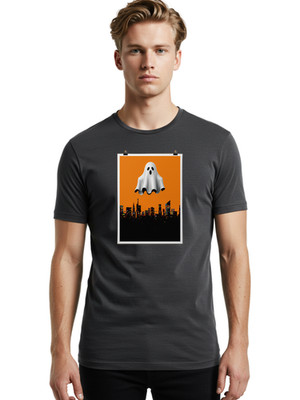 Floating-Ghost Mens Graphic Tee, 100% Cotton, Casual Summer Wear