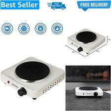 1000W Single Hot Plate for Table Top Cooking | 150mm Single Solid Ring Hob wi...