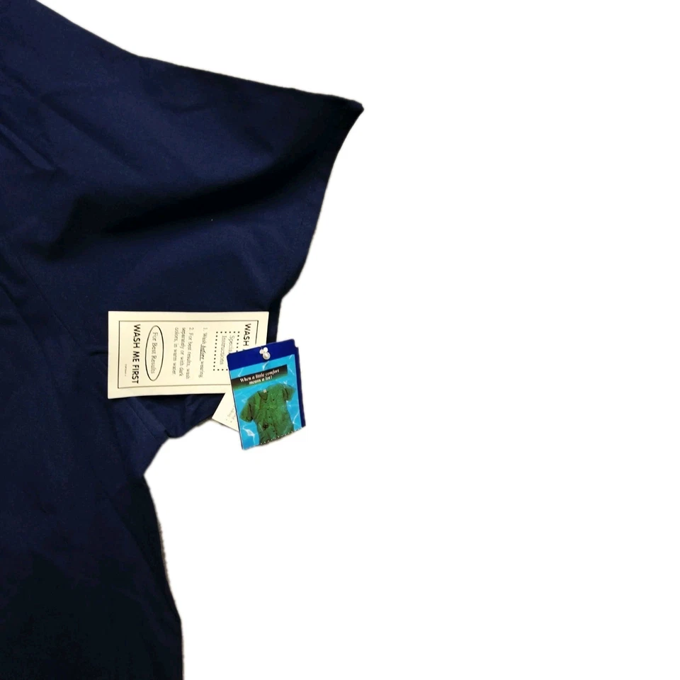 Blusa Médica Barco 3XL Azul Marino Botón Bolsillos Frontales Ropa de Trabajo Minimalista Nueva con Etiquetas Foto 4 de 4