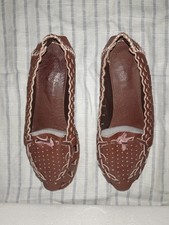 Vintage Soviet Women's Leather Sandals Retro Style USSR New Condition