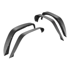 Uimoso 4PCS Steel Fender Flares Flat Style for 2007-18 Jeep Wrangler JK 2&4 Door