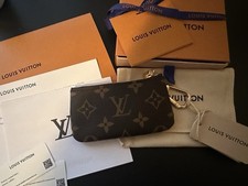 100 AUTHENTIC Louis Vuitton Monogram Coin Purse Key Pochette Cles Coin case NWT