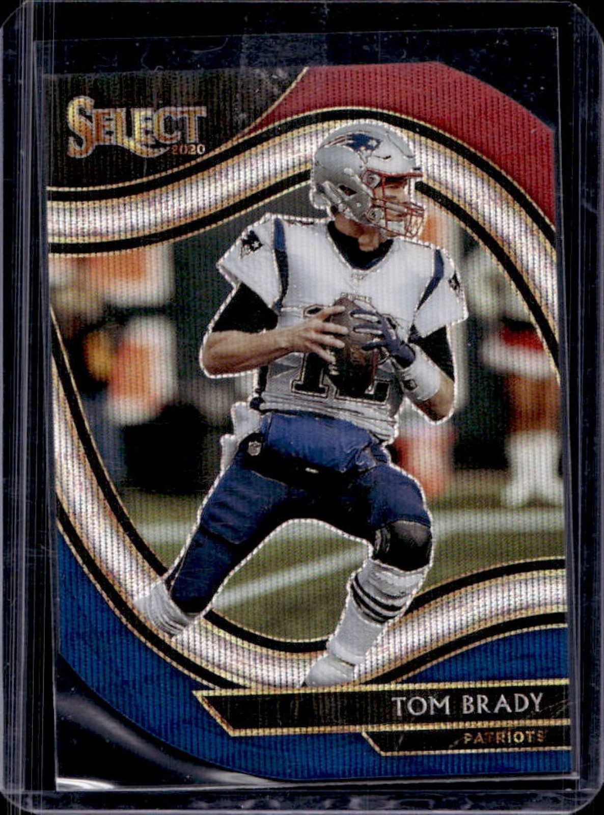 2020 Select Tom Brady Tri Color Prizm Die Cut Field Level #301 Patriots