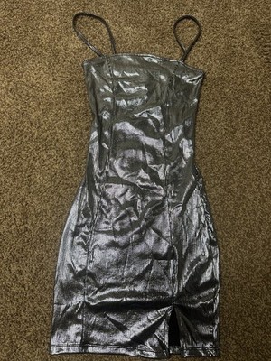 Divided H&M Silver Metallic Dress NWT Women's XS