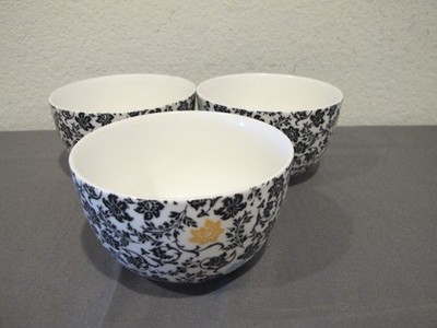 (3) Martha Stewart Collection Geneva Soup / Cereal Bowls 5 1/2''