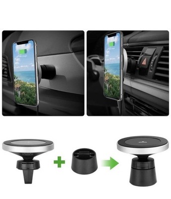 Magnetic car wireless charger mobile phone bracket vent clip W5