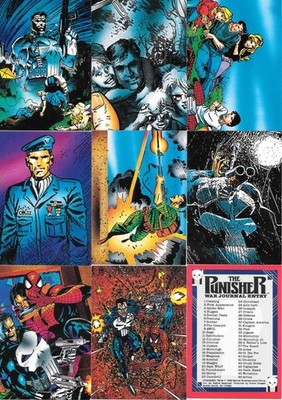 The Punisher Guts & Gunpowder Trading Cards Comic Images 1992 YOU