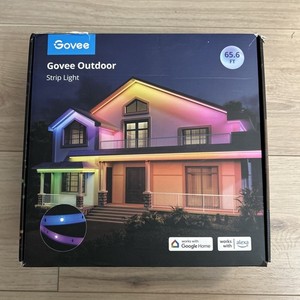 Govee Outdoor LED Strip Lights 65.6ft RGBIC Bluetooth Waterproof H6173 OPEN BOX