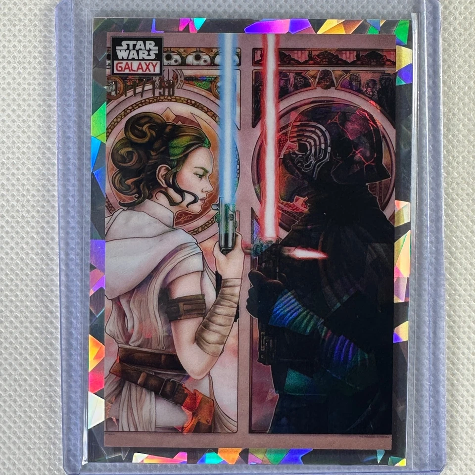 2023 Topps Chrome Star Wars Galaxy #48 A Dyad In The Force Atomic Refractor /150 - Image 4 of 4