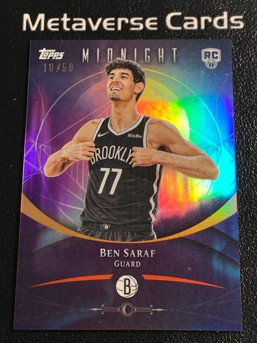 2025-26 Topps Midnight Ben Saraf Summer Solstice Rookie RC 10/50 Nets