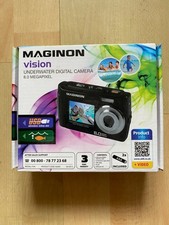 Maginon Vision 8MP Underwater Digital Camera with Dual Screens for Selfies.