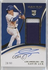 2020 Panini Immaculate Rookie Patch Auto /99 Gavin Lux #117 Patch Auto 8d4
