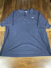 Lacoste Cotton Polo Shirt Men's Size 8 3XL Short Sleeve Blue