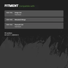 Radiator Support For Mitsubishi Mirage 1989-1992 Replacement Standard Line