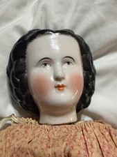 Antique German 22 inch China Doll with damage , as is
