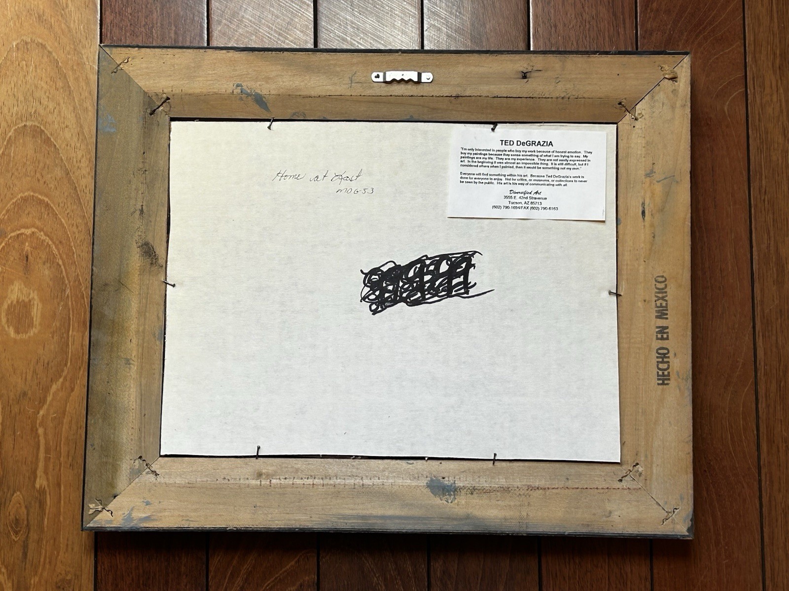 VTG Ted DeGrazia “Home At Last" Print Midnight Sketch 1972 RARE!