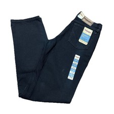 Wrangler Black Jeans Men's Size 30x32 Denim Rugged Wear Classic Fit 100 Cotton