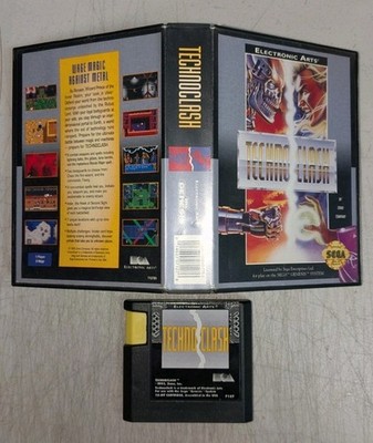 TechnoClash Techno Clash (Sega Genesis, 1993) Cart w/ Box (NO MANUAL)