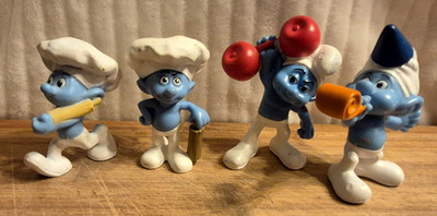 Smurf Schlumpf Figurines Collectables Musical Play Toy Blue Elf Little People