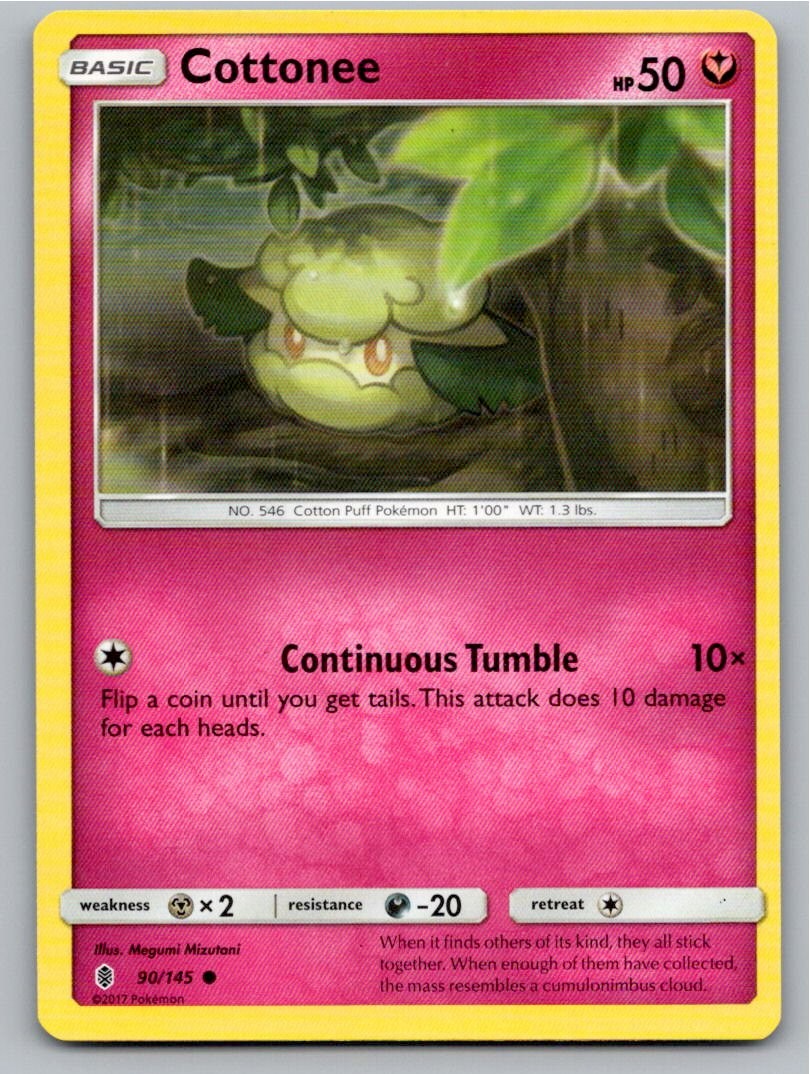 2017 POKEMON COTTONEE GUARDIANS RISING 90/145 C NM A64309 FREE S&H