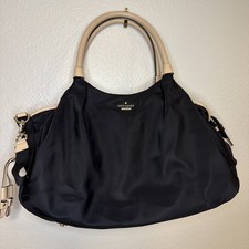 Kate Spade New York Black Nylon Stevie Baby Diaper Bag Tote With Changing Pad