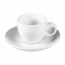 Seltmann Weiden Espressotasse 1132 mit Untertasse VIP. Weiß, Porzellan, 90 ml