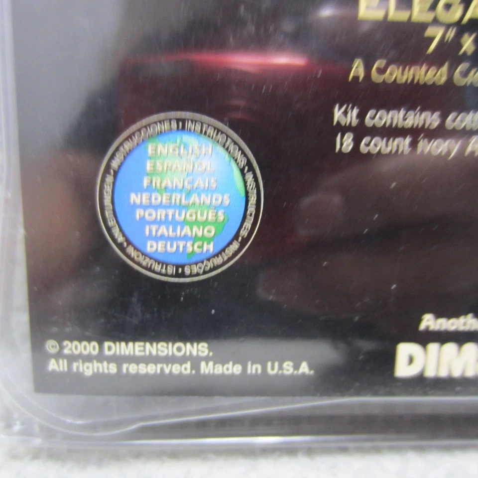 Dimensiones Colección Oro ELEGANCIA EN VERSO Punto de Cruz Contado 7x5 Foto 3 de 4