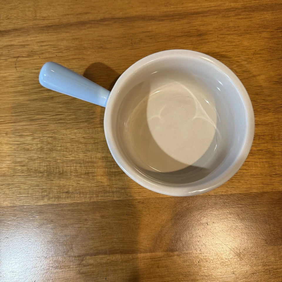 Le Creuset Raro Mini Cacerola o Mini Cocotte/Gres en Azul Costero Foto 4 de 4