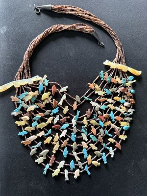AUTHENTIC ZUNI 10 Strand Fetish necklace