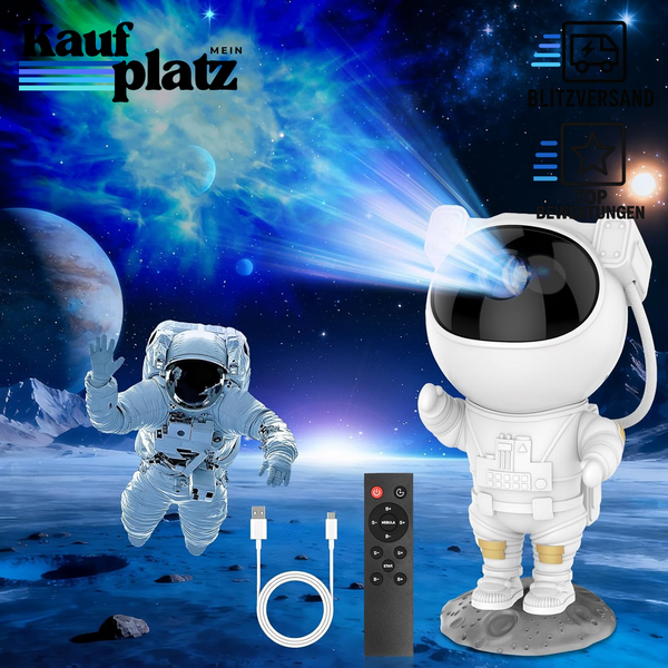 LED Astronaut Sternenhimmel Projektor Nachtlicht Mit Timer Und Fernbedienung-image
