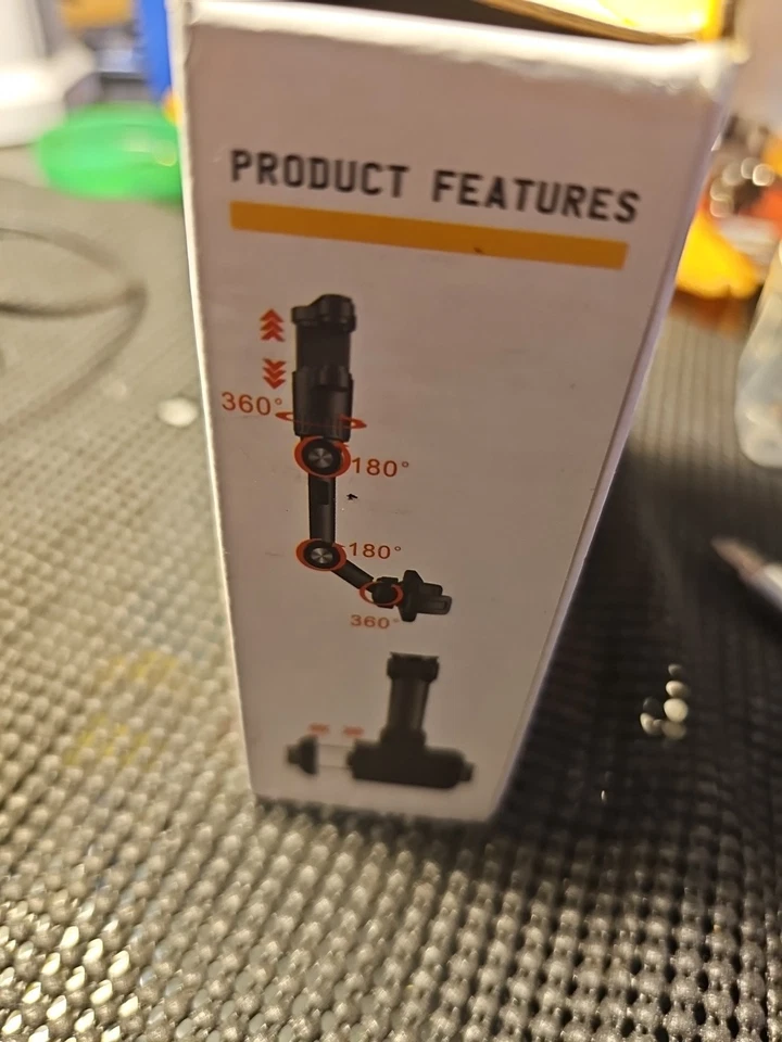 Car Mount Holder Cellphone Stand Rear-View Mirror Clip 360 Universal - Image 3 of 4