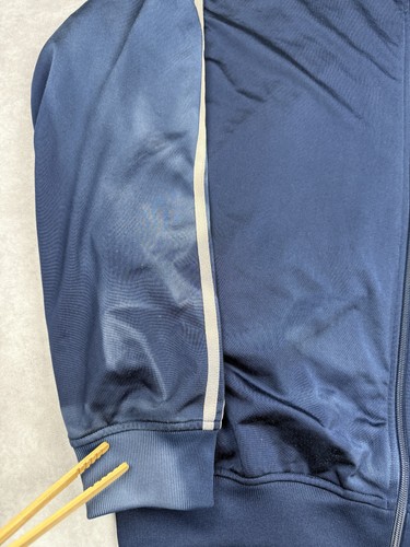 Adidas Jacket Mens XL Navy Blue Ultrastar Trefoil Track Full Zip Three Stripes - Picture 15 of 24