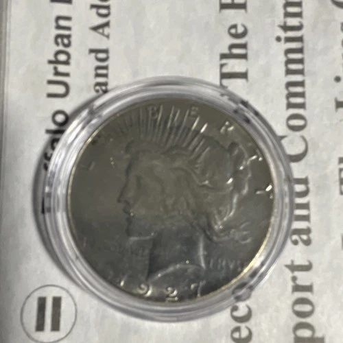 1927 Peace Dollar $1 Silver Coin US 0.9 Fineness Uncertified Collectible