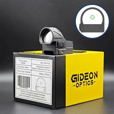 GIDEON OPTICS OMEGA 3MOA/45MOA Green Circle Dot tFor RMR / Picatinny