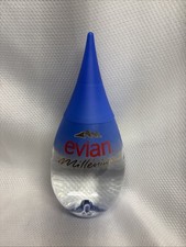 Vintage Evian Water Y2K 1999 Millennium Teardrop Glass Bottle NEW SEALED